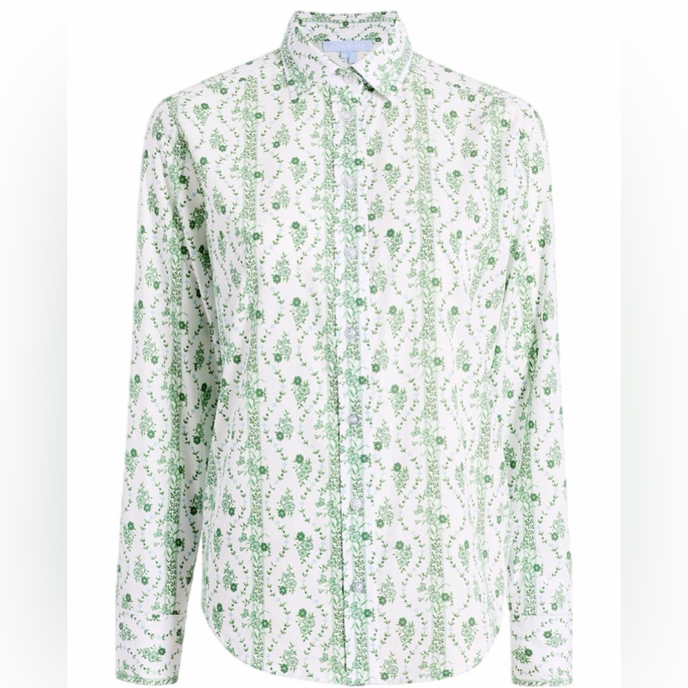 WORN ONCE Hill House white and green floral Shirt